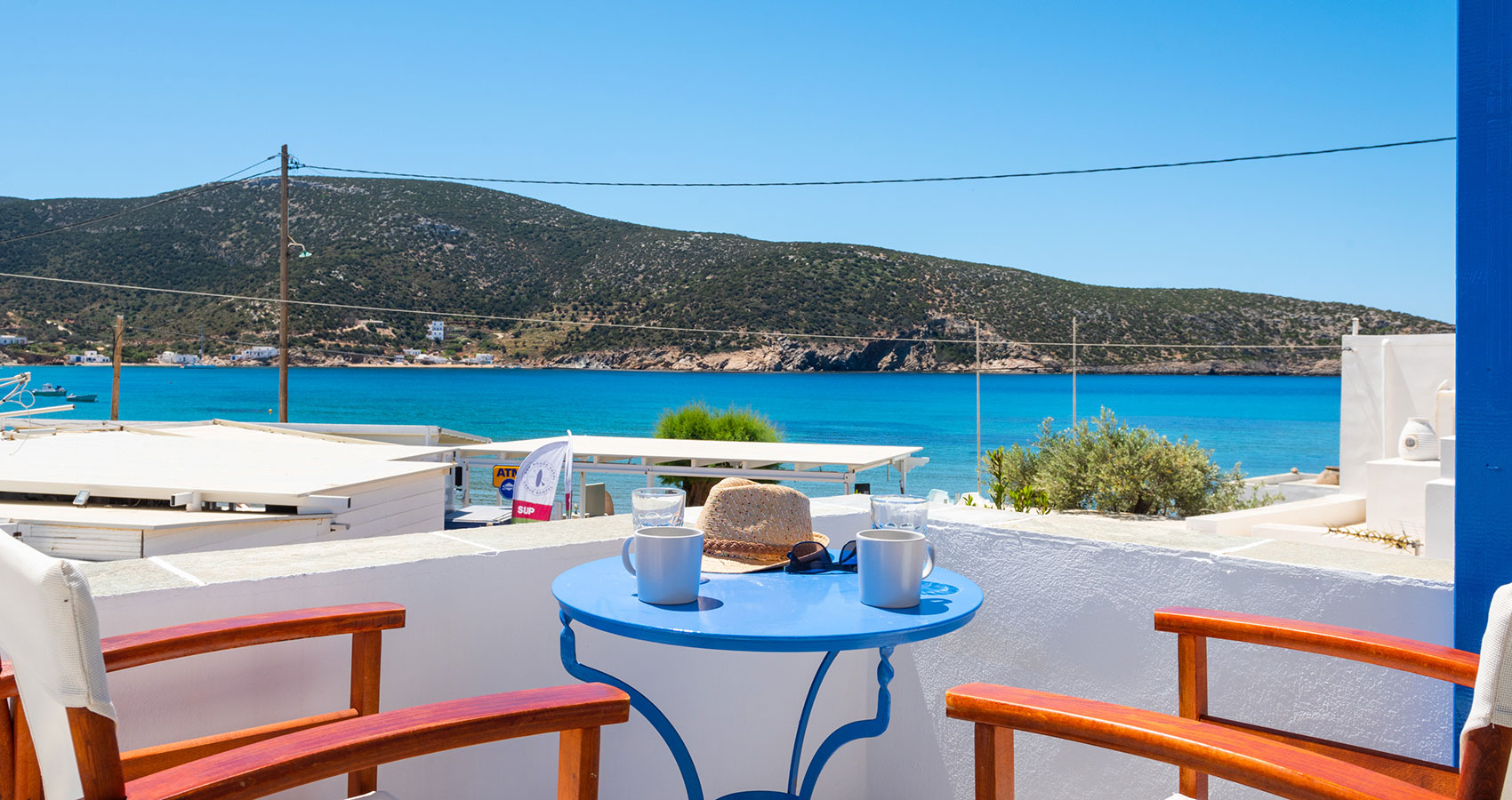 Balcon avec vue sur la mer à Sifnos