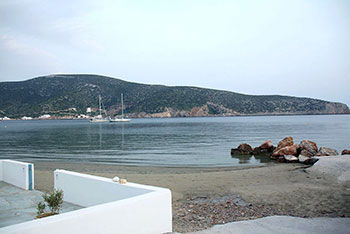 The beach of Vathi in Sifnos